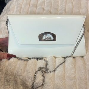 Christian Louboutin Vero Dodat Clutch – Pearl Holographic Patent Leather